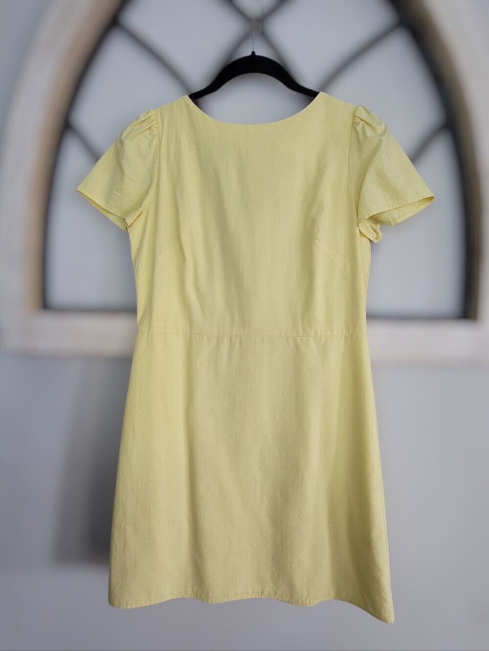 edit by nine, Soft Yellow Empire Waist Mini Dress, Sz M